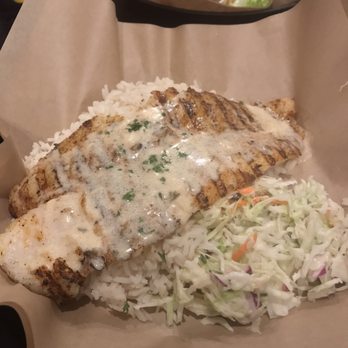 Hook'd Fish Grill - Whitefish in garlic butter sauce with fries and coleslaw - Seafood Near Me - Northridge, California Hook'd Fish Grill - Whitefish in garlic butter sauce with fries and coleslaw - Seafood Near Me - Northridge, California