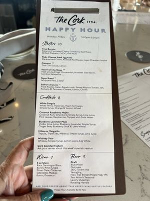 Menu photo 5 The Cork 1794 Erie, PA