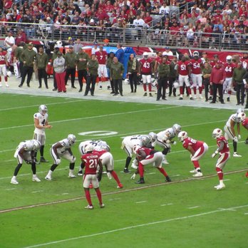 State Farm Stadium - Derek Carr & Offense/ Patrick Peterson & Antoine Bethea. - Stadiums & Arenas Near Me - Glendale, Arizona State Farm Stadium - Derek Carr & Offense/ Patrick Peterson & Antoine Bethea. - Stadiums & Arenas Near Me - Glendale, Arizona