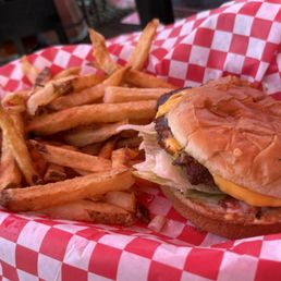 Cheeseburger and fry Cheeseburger and fry