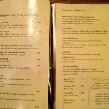 Patricks Bar - Menu - Pubs Near Me - Stockholm, Alberta Patricks Bar - Menu - Pubs Near Me - Stockholm, Alberta