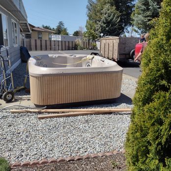 Affordable Labor and Tow - Hot tub finally gone from my back yard. Small area, big tub, fabulous job. - Junk Removal & Hauling Near Me - Grants Pass, Oregon Affordable Labor and Tow - Hot tub finally gone from my back yard. Small area, big tub, fabulous job. - Junk Removal & Hauling Near Me - Grants Pass, Oregon