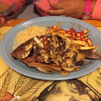Mariscos Altamar - Mojarra frita con ajo y hongos. - Mexican Near Me - Albuquerque, New Mexico Mariscos Altamar - Mojarra frita con ajo y hongos. - Mexican Near Me - Albuquerque, New Mexico
