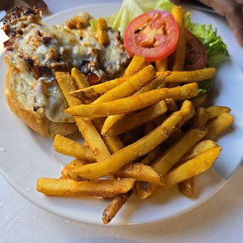 Trio - A Brick Oven Cafe - Burger with crispy fries - Italian Near Me - Greenville, South Carolina Trio - A Brick Oven Cafe - Burger with crispy fries - Italian Near Me - Greenville, South Carolina