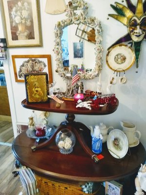 Inside Our Store - We are located in an older house that has over 20 vendors and is setup more like a boutique with great prices. We have a lot of vintage items like purses, jewelry and linens. Furniture over 100 years old. Items that you can't find anywhere else. It is a treasure hunt that is fun and exciting to find that rare item that you didn't know you wanted until you find it. Happy Shopping. Inside Our Store - We are located in an older house that has over 20 vendors and is setup more like a boutique with great prices. We have a lot of vintage items like purses, jewelry and linens. Furniture over 100 years old. Items that you can't find anywhere else. It is a treasure hunt that is fun and exciting to find that rare item that you didn't know you wanted until you find it. Happy Shopping.