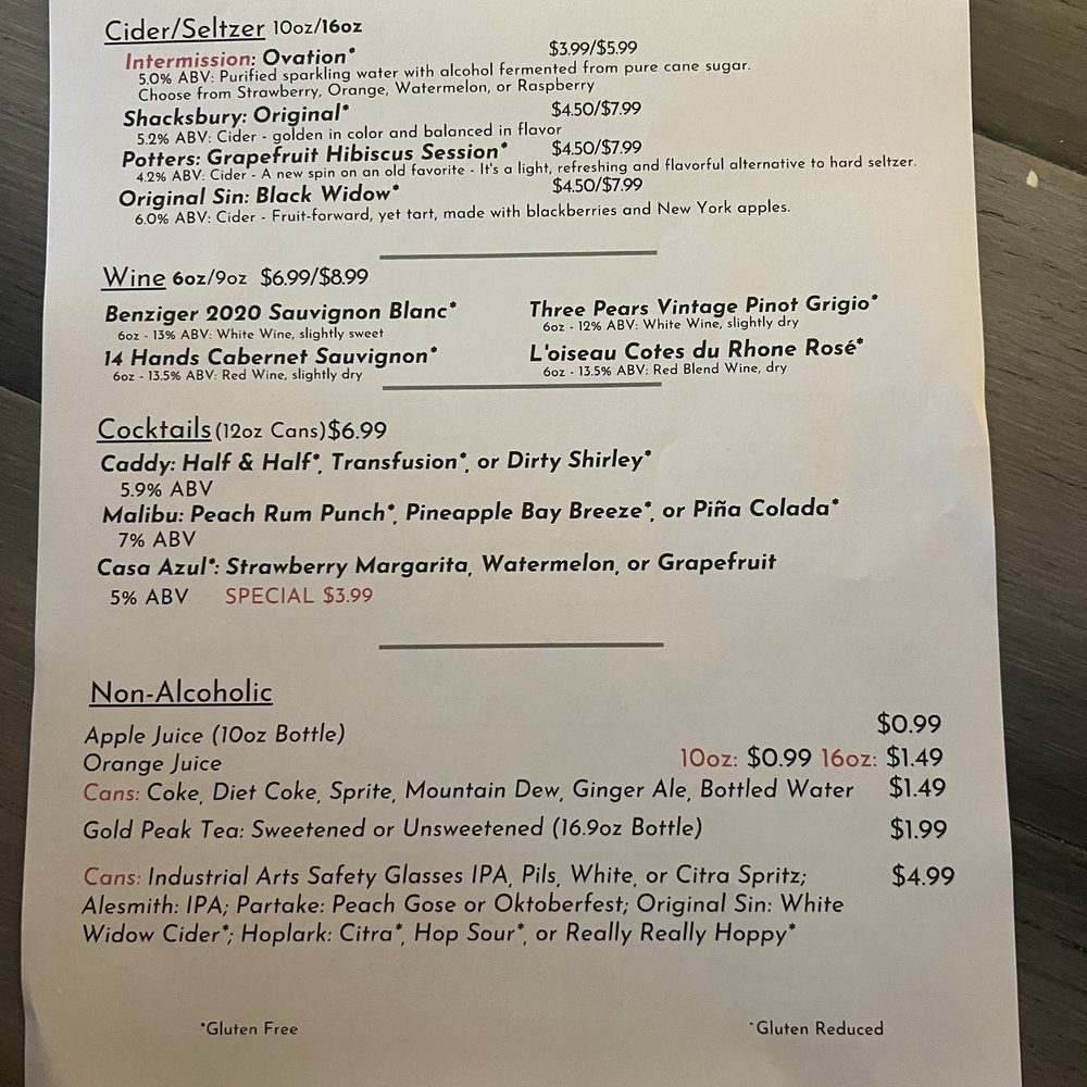 Intermission Beer - menu - Beer Bar Near Me - Ashland, Virginia Intermission Beer - menu - Beer Bar Near Me - Ashland, Virginia