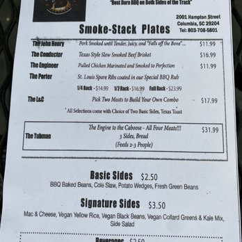 Railroad Bbq - Menu - Barbeque Near Me - Columbia, South Carolina Railroad Bbq - Menu - Barbeque Near Me - Columbia, South Carolina