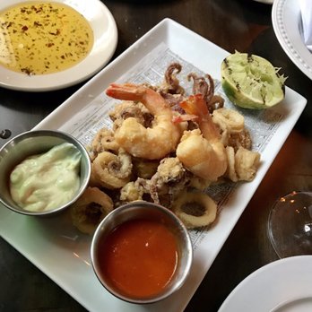 Roma - Fried calamari - lightly breaded, gulf shrimp was especially crisp and delicious - Italian Near Me - Houston, Texas Roma - Fried calamari - lightly breaded, gulf shrimp was especially crisp and delicious - Italian Near Me - Houston, Texas