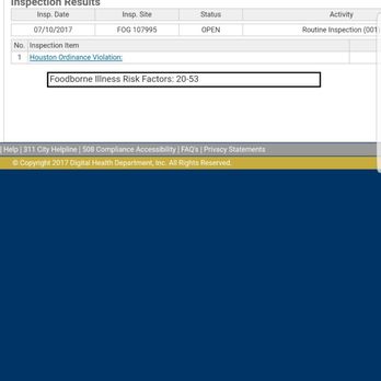 Eastern Chinese Restaurant - Just a sample of their health inspection violations. There are PAGES of violations. - Chinese Near Me - Houston, Texas