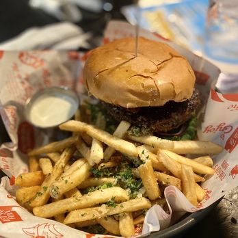 The Fox Restaurant & Brewery - Three Alarm Burger w Garlic Fries - Brewpubs Near Me - Carson City, Nevada The Fox Restaurant & Brewery - Three Alarm Burger w Garlic Fries - Brewpubs Near Me - Carson City, Nevada