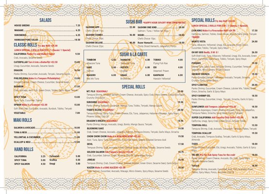 Menu photo 2 Katana Sushi Bar Turlock, CA Menu photo 2 Katana Sushi Bar Turlock, CA