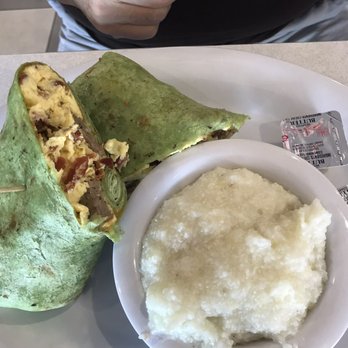 Lu Lu B's - Breakfast Burrito with a side of grits - Breakfast & Brunch Near Me - Naples, Florida