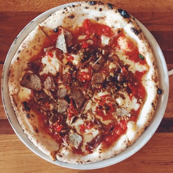 Cane Rosso - OMB pizza with meatballs and sausage - Pizza Near Me - Dallas, Texas Cane Rosso - OMB pizza with meatballs and sausage - Pizza Near Me - Dallas, Texas