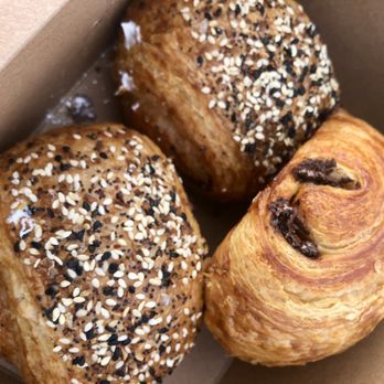 ALTA Bakery & Cafe - Salmon cream cheese croissants (left) & chocolate croissant - Cafes Near Me - Monterey, California