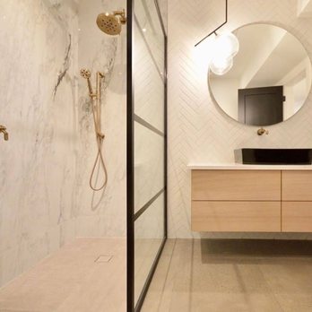 River City Tile Company - a bathroom with a walk in shower - Building Supplies Near Me - Edmonton, Alberta River City Tile Company - a bathroom with a walk in shower - Building Supplies Near Me - Edmonton, Alberta
