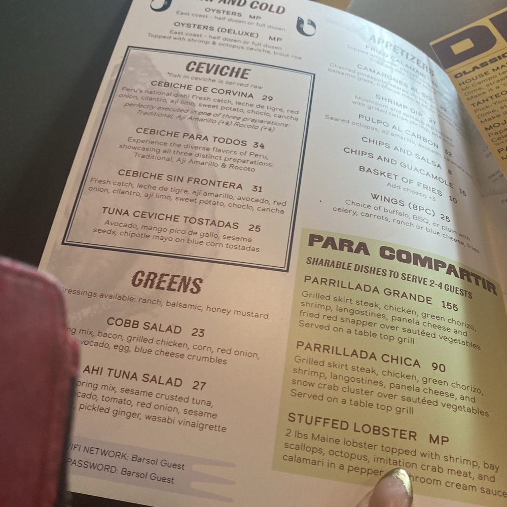 Bar Sol - Menu - Bars Near Me - Chicago, Illinois Bar Sol - Menu - Bars Near Me - Chicago, Illinois