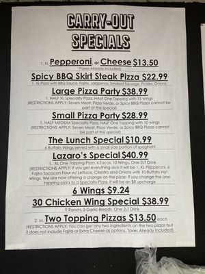 Menu photo 3 Lazaro's Pizza Houston, TX Menu photo 3 Lazaro's Pizza Houston, TX