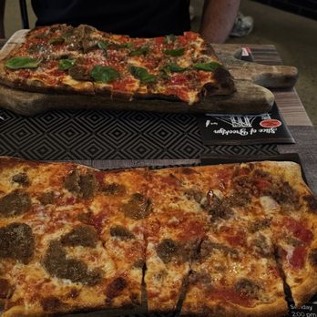 Slice of Brooklyn Wood Fired Pizza & House Made Pasta - Old-fashioned Napolitano and Old-fashioned Brooklyn both with meatballs and sausage delicious - Pizza Near Me - Hamilton Square, New Jersey