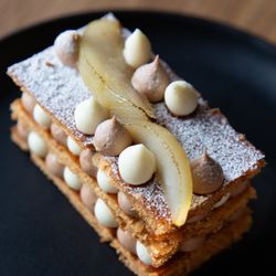 Starter Bakery - Mille bisous for mille feuille with pear! Now available at College Ave.