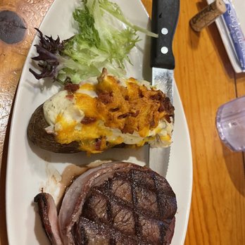 Powder House Restaurant - Buffalo Filet with twice baked potato - Steakhouses Near Me - Keystone, South Dakota