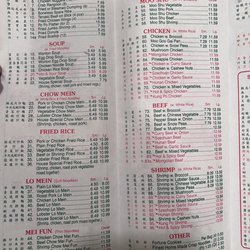 China King Chinese Restaurant - Menu
