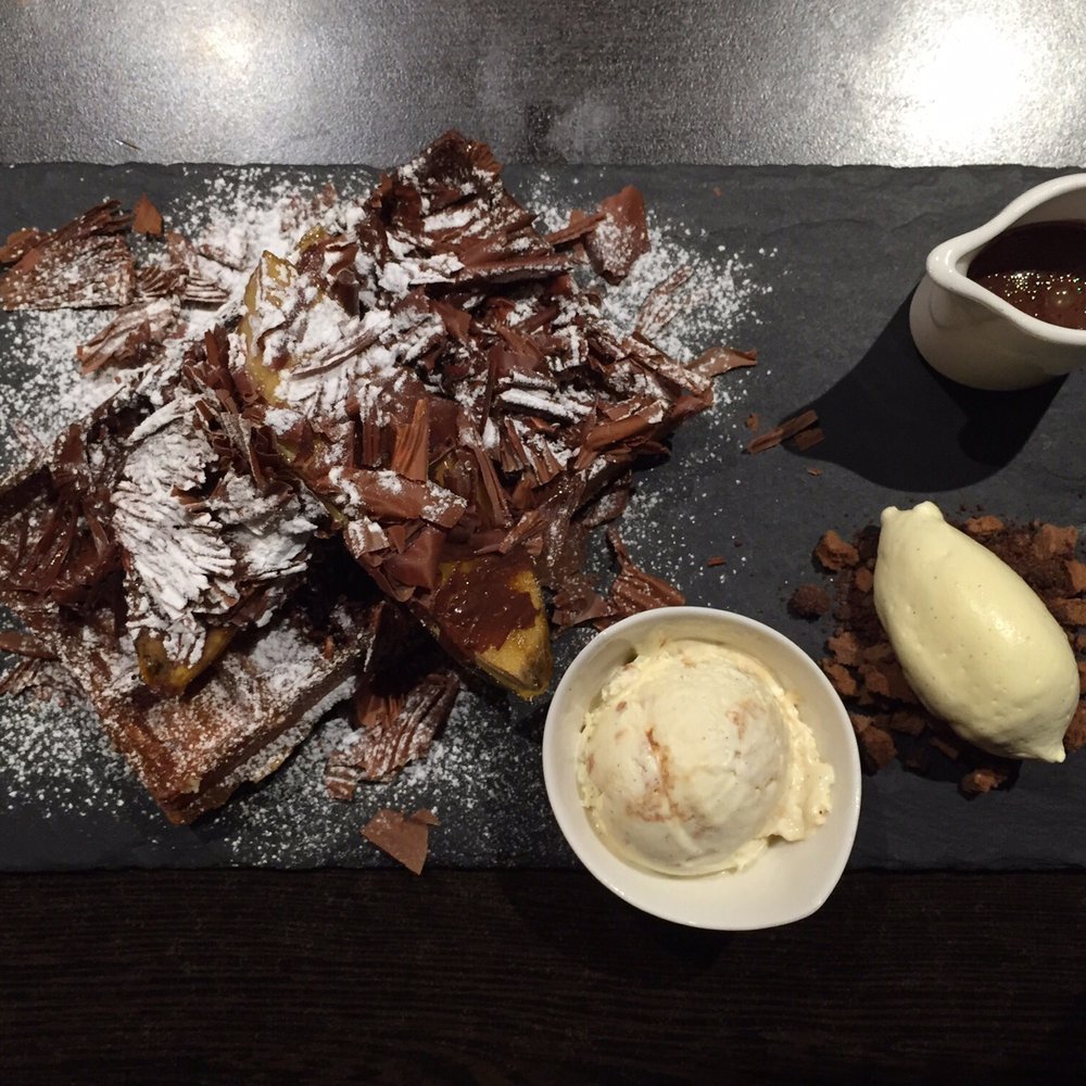 OKO Dessert Kitchen - a friend's chocolate lover waffle that they cleaned right off - Patisserie/Cake Shop Near Me - Auckland, AUK