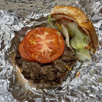 Five Guys - A double patty burger without cheese from 5 Guys restaurant in Largo Florida - Burgers Near Me - Clearwater, Florida
