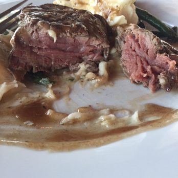 Yellow Dog Cafe - Filet Mignon cooked medium rare. - Seafood Near Me - Malabar, Florida Yellow Dog Cafe - Filet Mignon cooked medium rare. - Seafood Near Me - Malabar, Florida