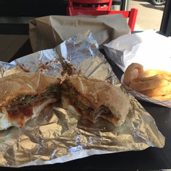 California Sandwiches Barrie - Veal sandwich with cheese and hot peppers Mmmmmmm!