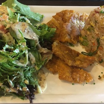 OBRA HandBakery - Caribean Rice, Crispy Plantains and Salad - Latin American Near Me - Long Beach, California