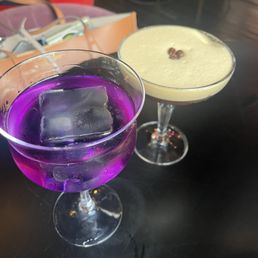 Espresso martini and elderflower cocktail