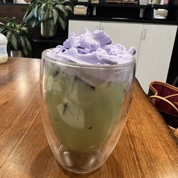 Sucre Table - Lavender matcha latte - Bakeries Near Me - Tampa, Florida