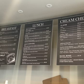 Cassidy's Corner Cafe - Menu - Bagels Near Me - La Mirada, California