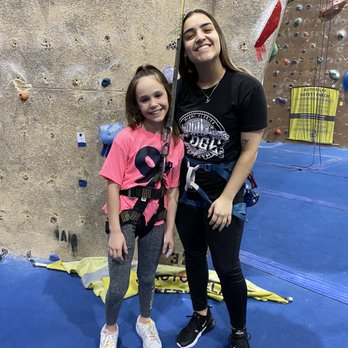 The Edge Rock Gym - Staff members assisting climbers during birthday party. - Rock Climbing Near Me - Miami, Florida The Edge Rock Gym - Staff members assisting climbers during birthday party. - Rock Climbing Near Me - Miami, Florida