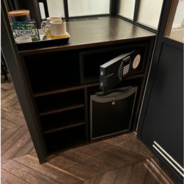 The cubbies are the only other storage in the room.