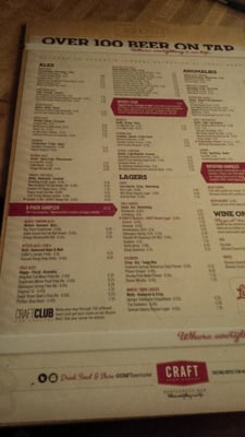 Menu photo 4 CRAFT Calgary, AB Menu photo 4 CRAFT Calgary, AB