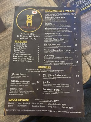 Menu photo 2 Fathead Steve’s La Crosse, WI