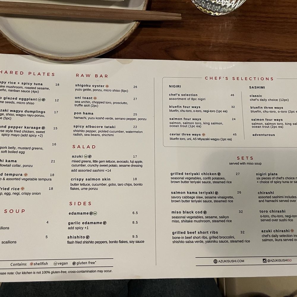Azuki Sushi - menu | tiktok & insta: @trinhiesworld - Sushi Bars Near Me - San Diego, California Azuki Sushi - menu | tiktok & insta: @trinhiesworld - Sushi Bars Near Me - San Diego, California