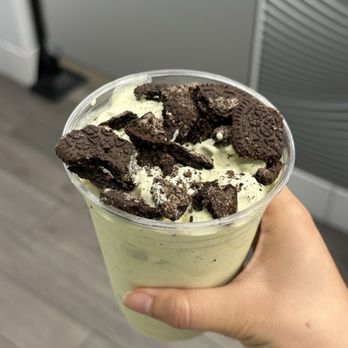 Stricklands Ice Cream - Matcha Arctic Freeze with Oreos - Ice Cream & Frozen Yogurt Near Me - Costa Mesa, California Stricklands Ice Cream - Matcha Arctic Freeze with Oreos - Ice Cream & Frozen Yogurt Near Me - Costa Mesa, California