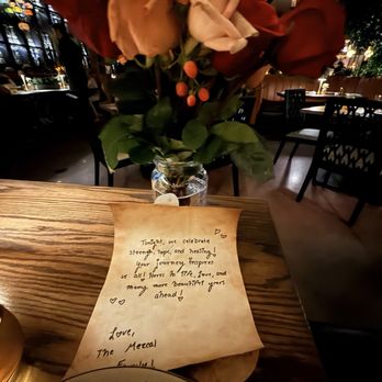 Mezcal - Lovely flowers and note! - Mexican Near Me - Old Bridge, New Jersey Mezcal - Lovely flowers and note! - Mexican Near Me - Old Bridge, New Jersey