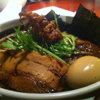 Ramen Parlor - Garlic lobster pork flavor (black) $9.50 w/egg +$1 - Ramen Near Me - San Mateo, California Ramen Parlor - Garlic lobster pork flavor (black) $9.50 w/egg +$1 - Ramen Near Me - San Mateo, California