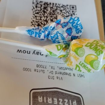 Via 313 Pizza - Complimentary lollipops with the check - Wine Bars Near Me - Houston, Texas Via 313 Pizza - Complimentary lollipops with the check - Wine Bars Near Me - Houston, Texas
