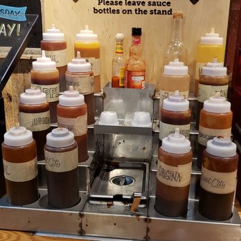 City Barbeque - So many sauces to choose from! My favorite is the Apple bbq sauce! - Barbeque Near Me - Indianapolis, Indiana