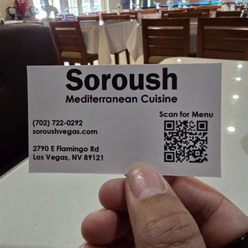 Soroush - If you wanted to order for carry out or possibly catering/hosting events - Persian/Iranian Near Me - Las Vegas, Nevada