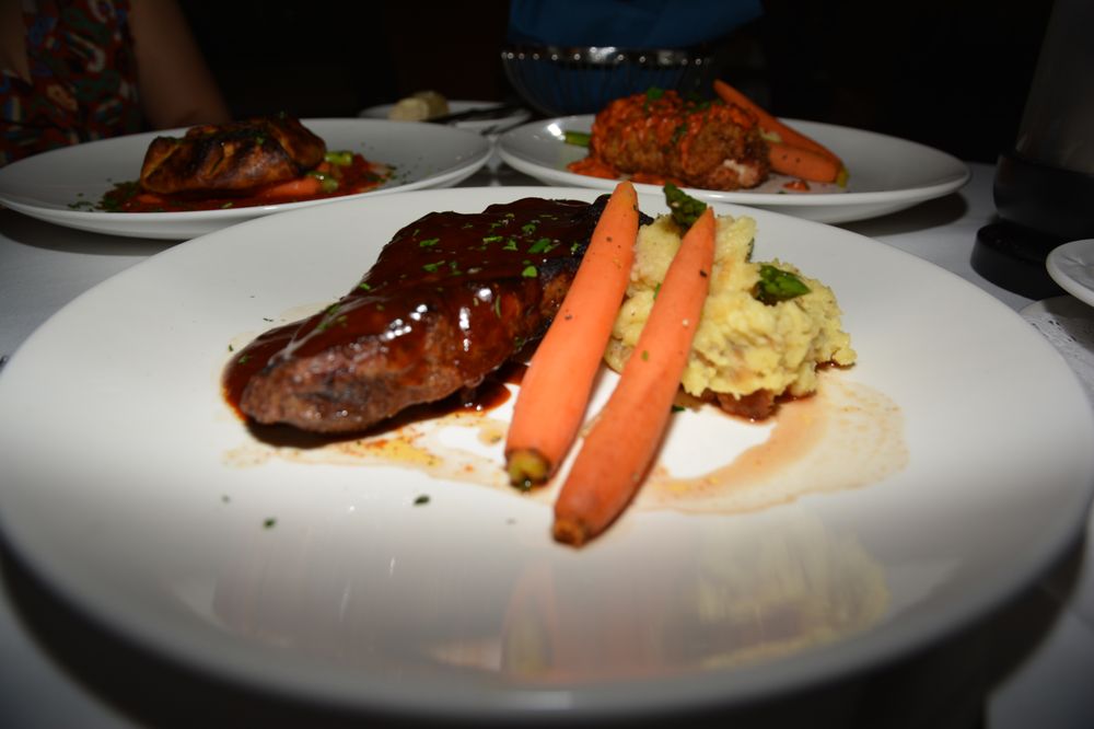 New York Strip Loin with BBQ spice Blend with White Chocolate Mole