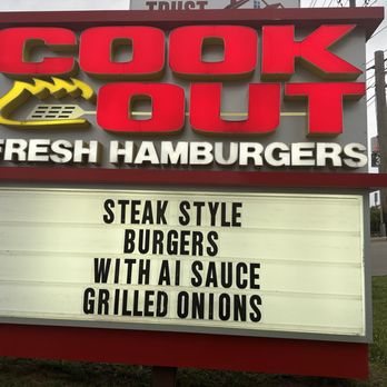 Cook Out - Cook Out on Cedar Bluff Road across from McDonald's. - Burgers Near Me - Knoxville, Tennessee Cook Out - Cook Out on Cedar Bluff Road across from McDonald's. - Burgers Near Me - Knoxville, Tennessee