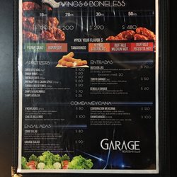 El Garage - Menu