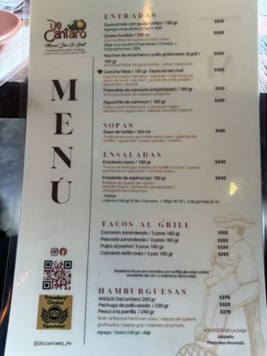 Menu photo 5 De Cantaro Puerto Vallarta, JAL