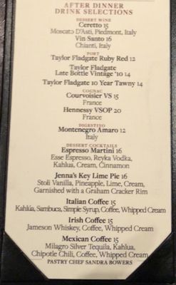 Menu photo 7 54 Below New York, NY Menu photo 7 54 Below New York, NY