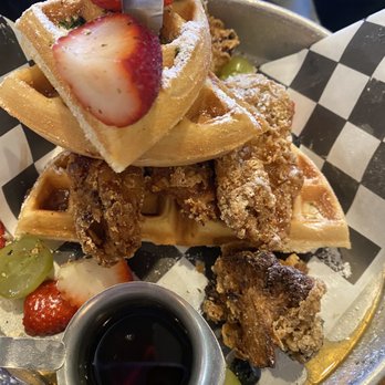 Kitchen Story - Got some dry pieces along with a tender one.  Korean FC & Waffles Breakfast - Breakfast & Brunch Near Me - Oakland, California